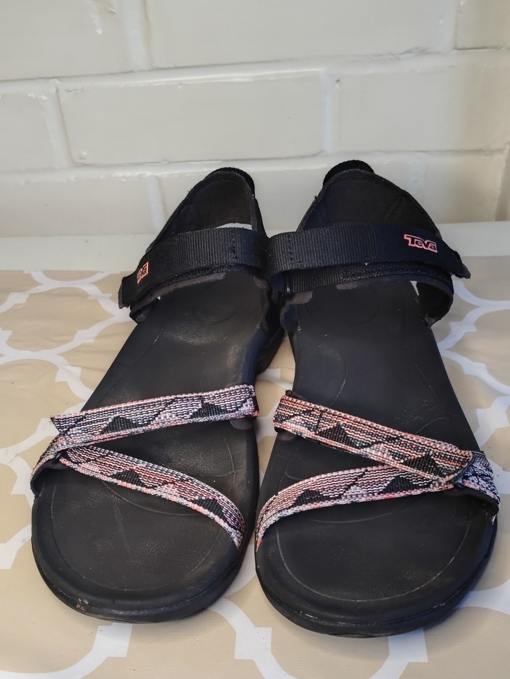 Teva Original Universal Women's Sport Sandals Black Pink Size 10